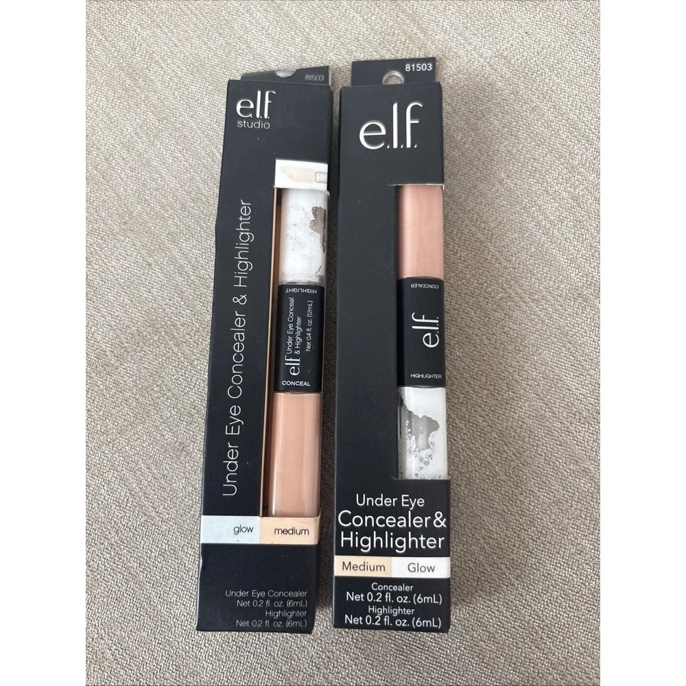 2  e.l.f. Under Eye Concealer & Highlighter #81503 Medium Glow (New/Sealed) READ